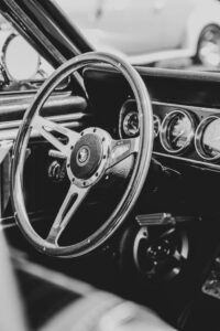 View of Car Interior in Ford Mustang